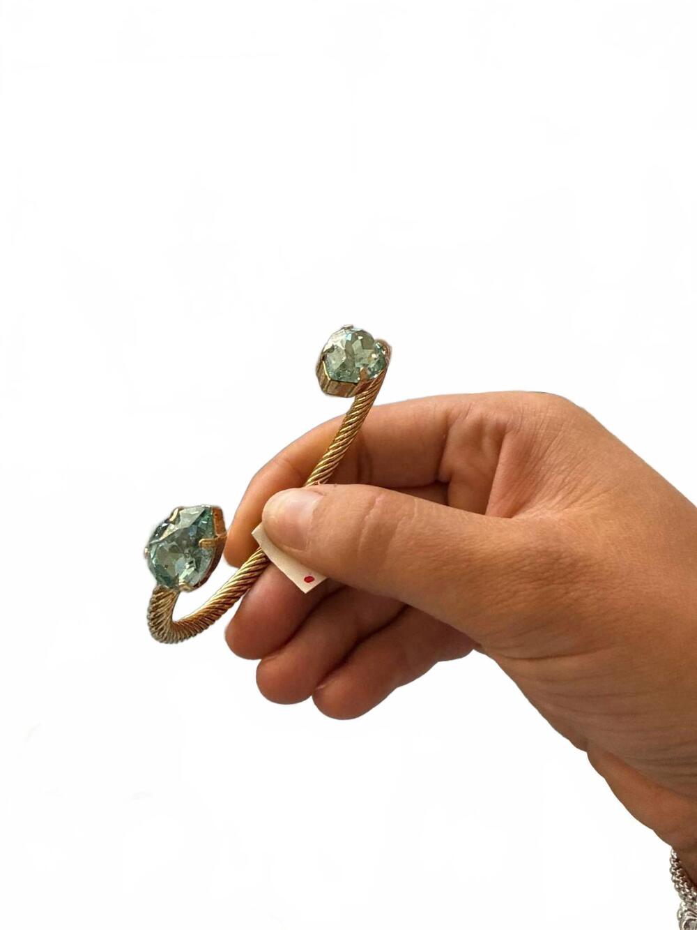 NEW TOVA women's charlotte cuff in pear in aqua